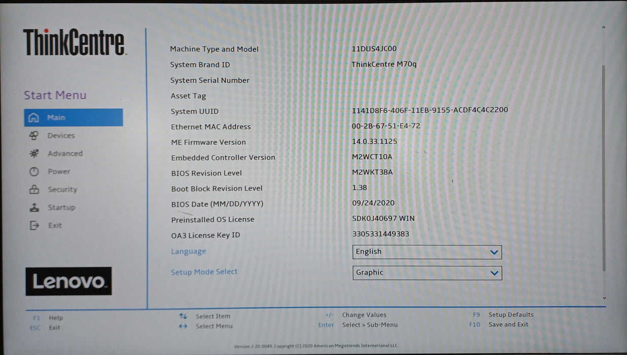 Lenovo ThinkCentre M70q, i5-10400T 2.00GHz, 16GB DDR4, 256GB NVMe, 90W PSU