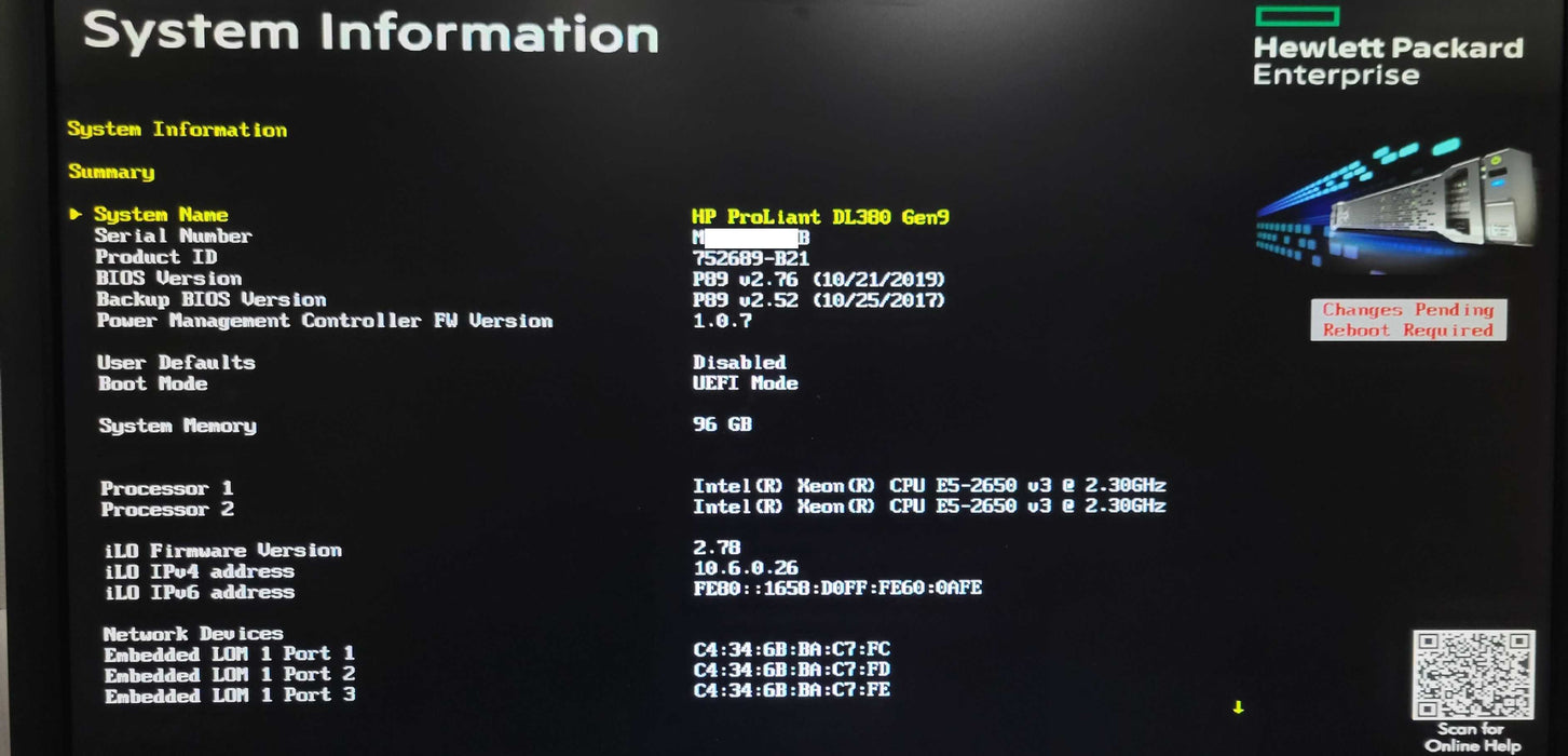 HP ProLiant DL380 Gen9 2x Xeon E5-2650v3 2.3GHz 96GB DDR4 P440ar 2x PSU 2.5" _