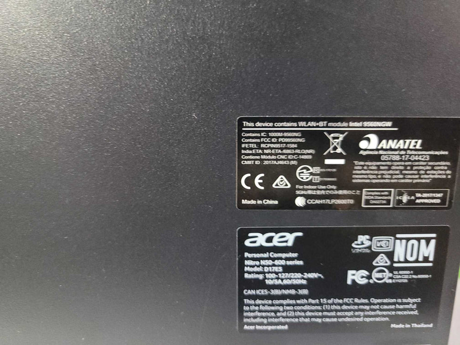 AcerAcer Nitro N50-600 Series | i5-9400 @2.90GHz 8GB DDR4 256GB NVMe
