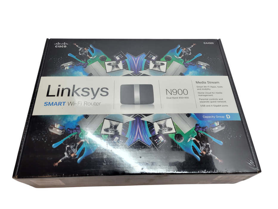 Cisco Linksys EA4500 N900 Dual Band Smart Wi-Fi Wireless Router New Sealed Q%