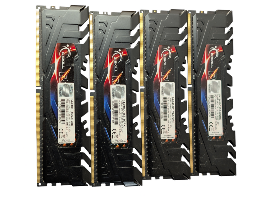 Kit 32GB DDR4 Gaming RAM Memory G.Skill Ripjaws 4 4x8GB 2400MHz -