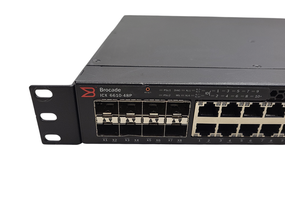 Brocade ICX6610-48P-E | 48-Port Gigabit PoE Network Switch | 8x SFP $