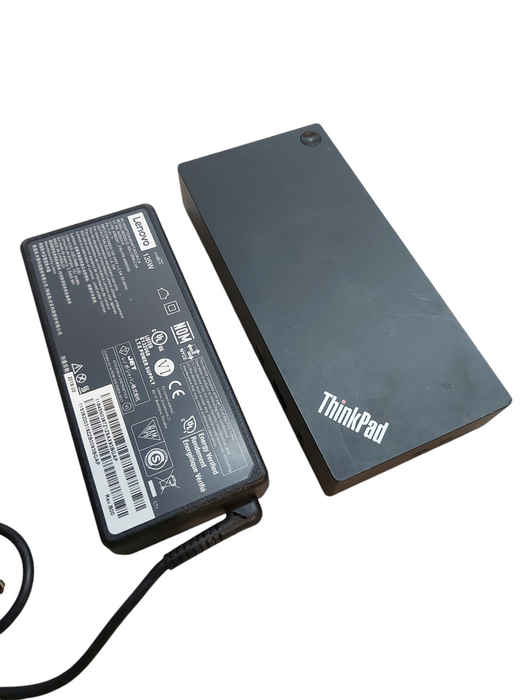 Lenovo ThinkPad USB-C Dock LDA-KP with Genuine Lenovo 135W Power Adapter