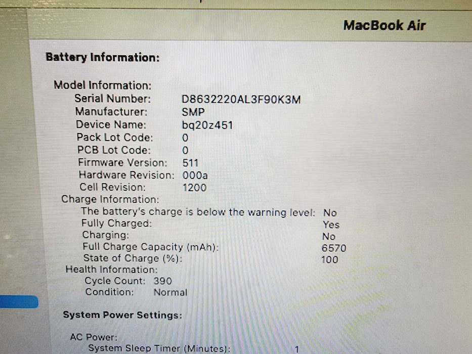 Apple Macbook Air 2013 13" 2-Core i5-4250U @ 1.3GHz 4GB DDR3 250GB SSD [Sonoma OS] (