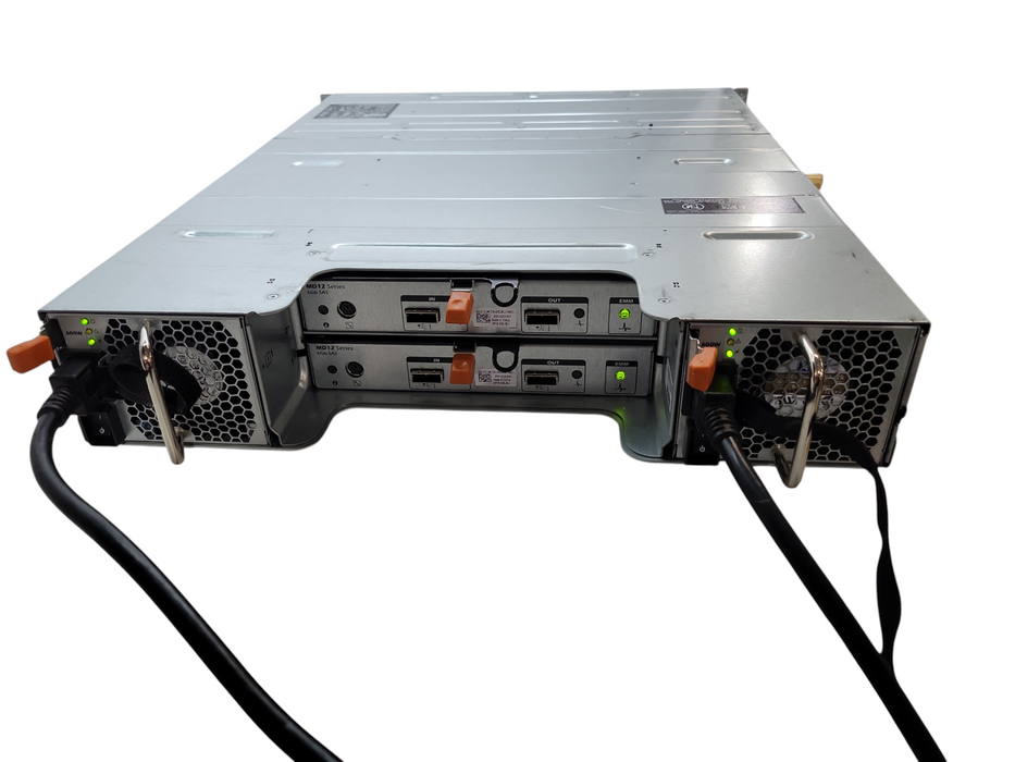 Dell PowerVault MD1200 E03J Storage W/ 2x 600W PSU + 2x MD12 Module %