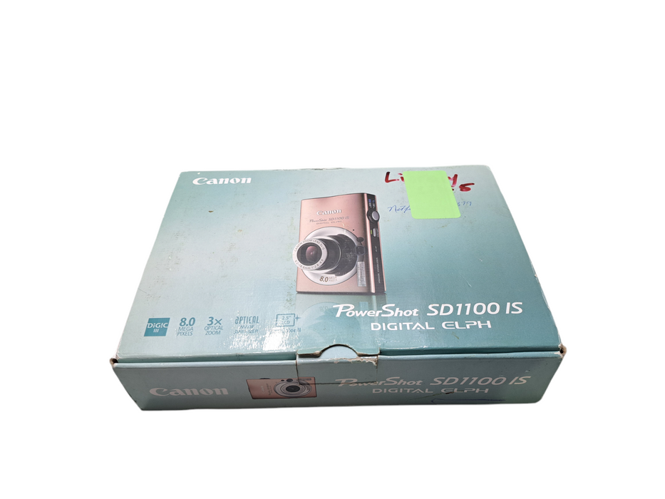 Canon PowerShot SD1100 IS 8.0 MP 3x Opt. Zoom Compact Digital Camera *READ*