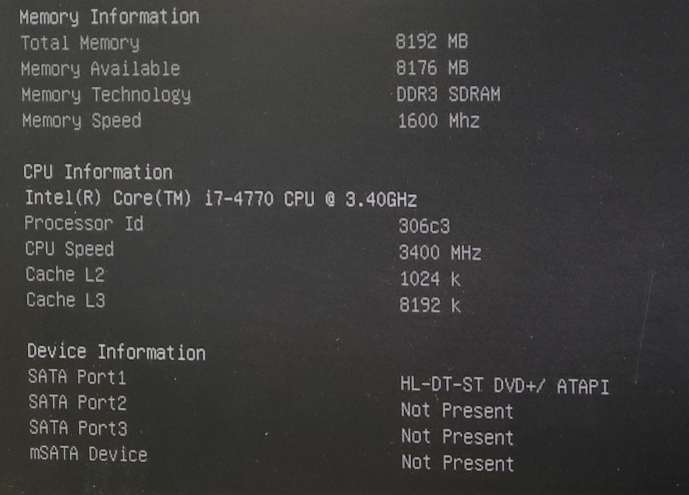 Dell Alienware X51 R2 Desktop - Core i7-4770 @ 3.40GHz, 8GB DDR3, NO HDD