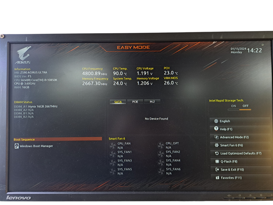 GIGABYTE Z590 Aorus Ultra Intel LGA 1200 ATX DDR4 Motherboard DP w/ I/O )