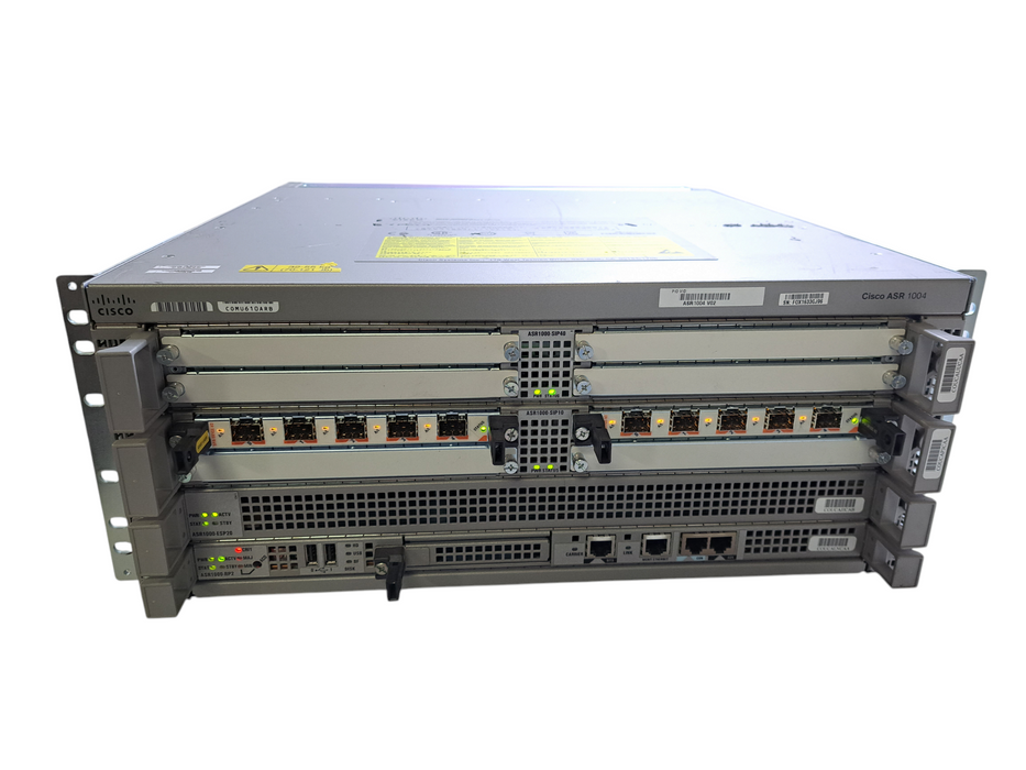 Cisco ASR1004 Router ASR 1000 Series w/ 2x SPA-5X1GE-V2, ESP20, RP2 DUAL AC )