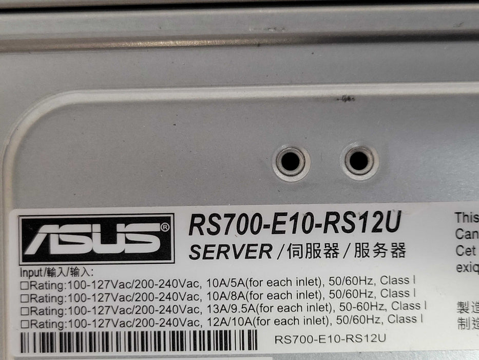 Asus RS700-E10-RS12U Server with Z12PP-D32 Board, 32GB DDR4, READ _