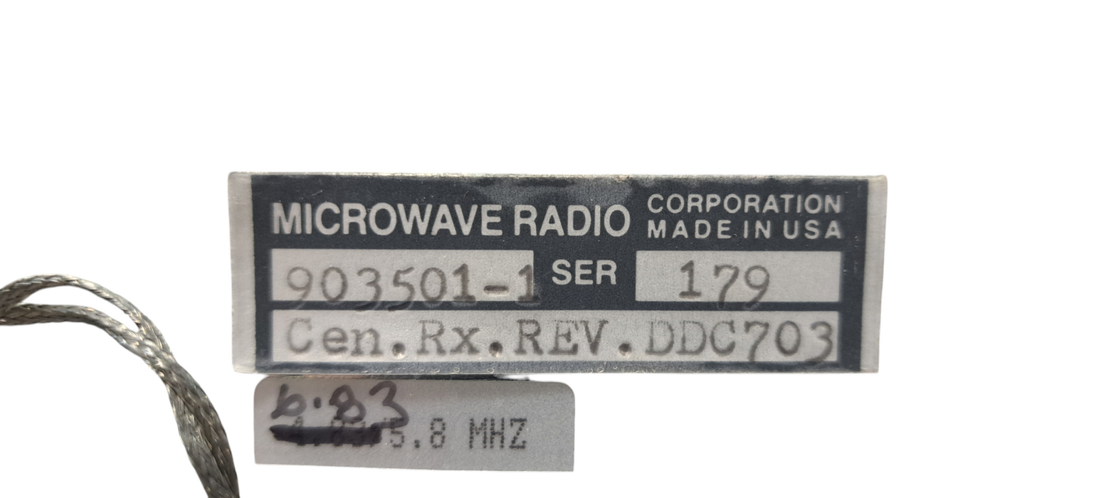 Microwave Radio Communications Central Receiver Microwave 903501-1| READ