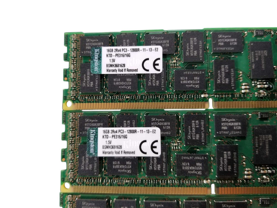 KINGSTON 64GB Bundle DDR3 (4x16GB) 2Rx4 PC3-12800R-11-13-E2-D4 Server RAM Q