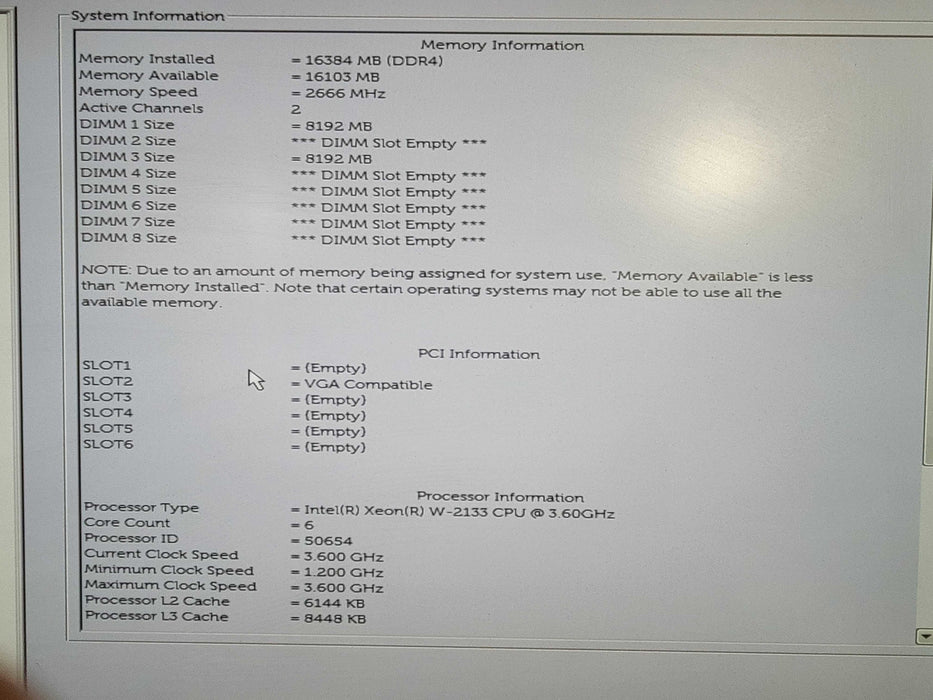 Dell Precision T5820 Xeon W-2133 @ 3.60GHz 6C, 16GB DDR4, No HDD, QUADRO P400 !