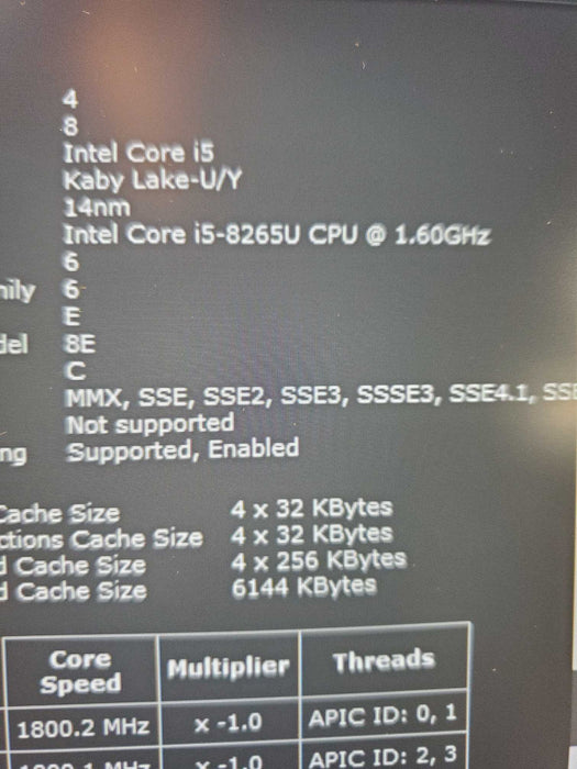 Lenovo ThinkPad T490 i5-8265U 16GB DDR4 256GB SSD  Lap200