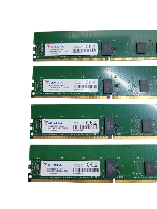 Lot of 8x - 8GB ADATA DDR4 2400 ECC REGISTERED SERVER MEMORY Q%