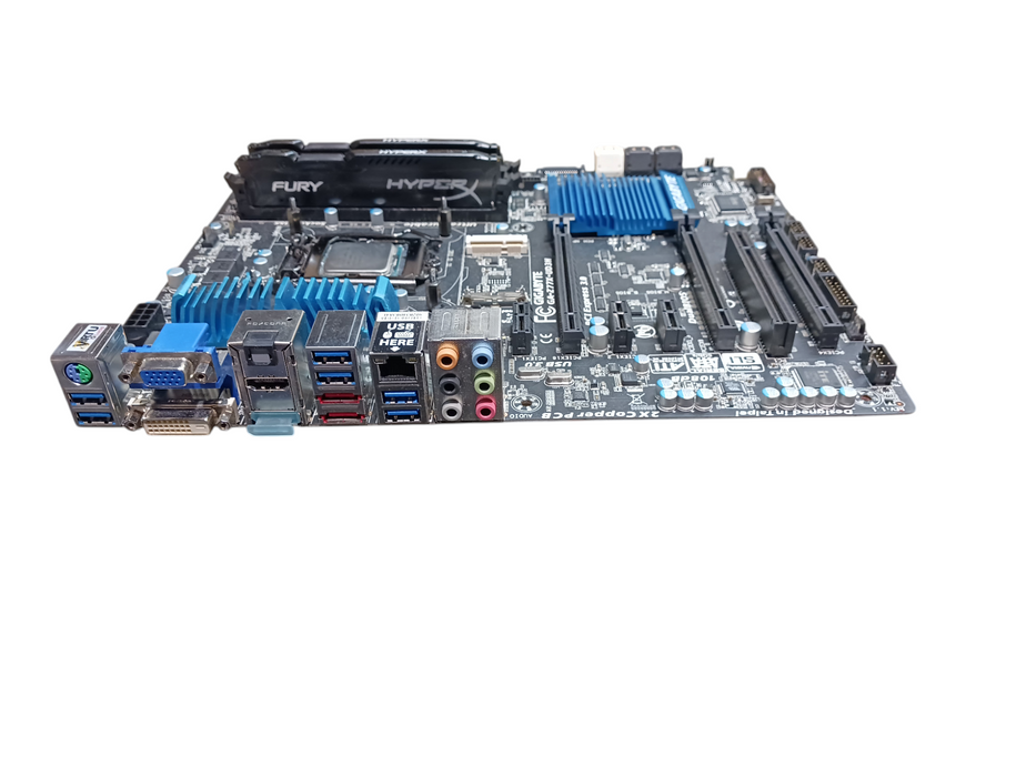 Gigabyte GA-Z77X-UD3H Motherboard Intel i7-3770K 16GB RAM No I/O Shield