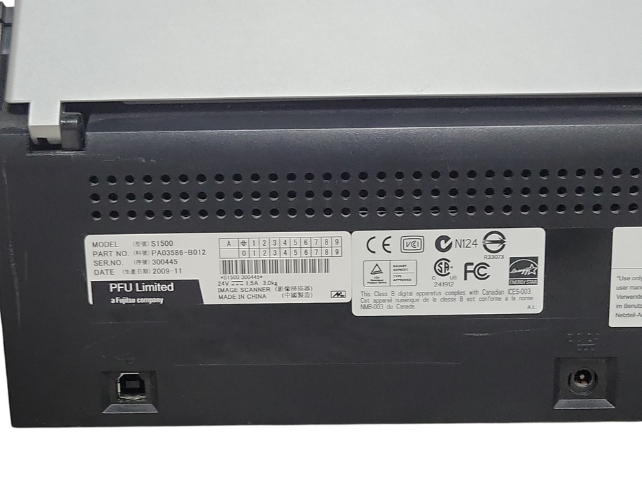 Fujitsu ScanSnap S1500 PA03586-B012 Document Scanner _