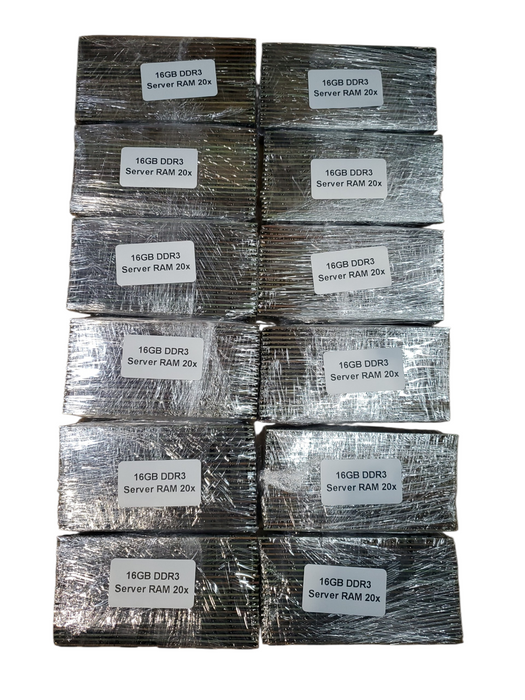 Lot of 240x, Assorted 16GB DDR3 Server RAM