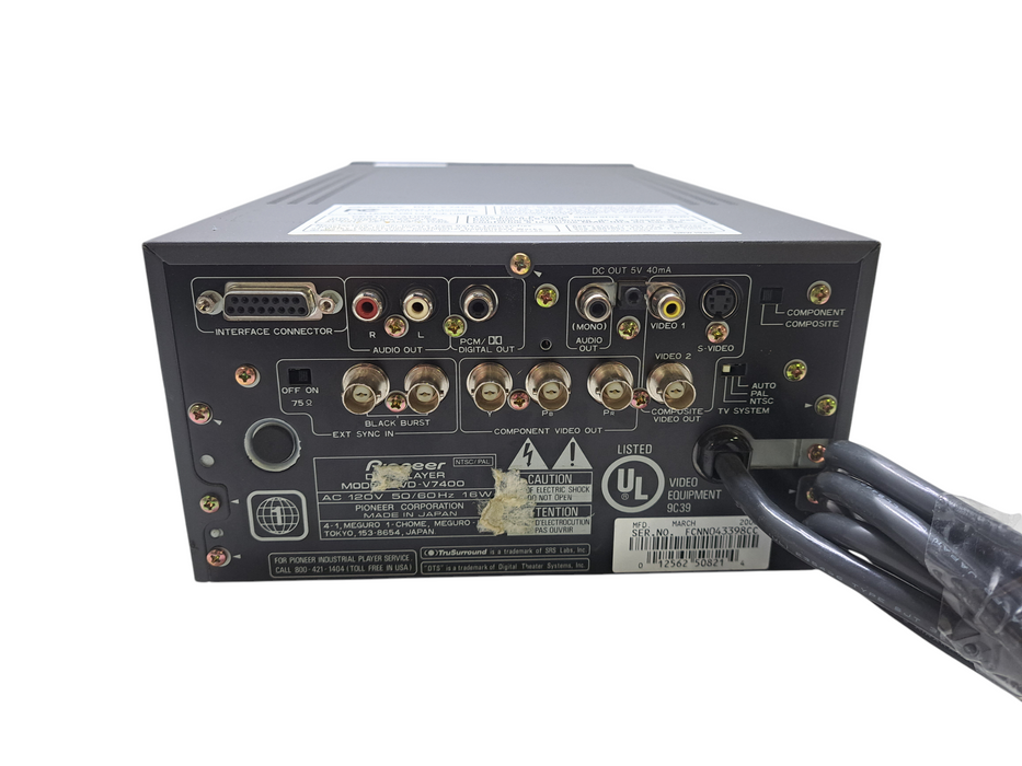 Pioneer DVD-V7400 Professional DVD/CD Player )