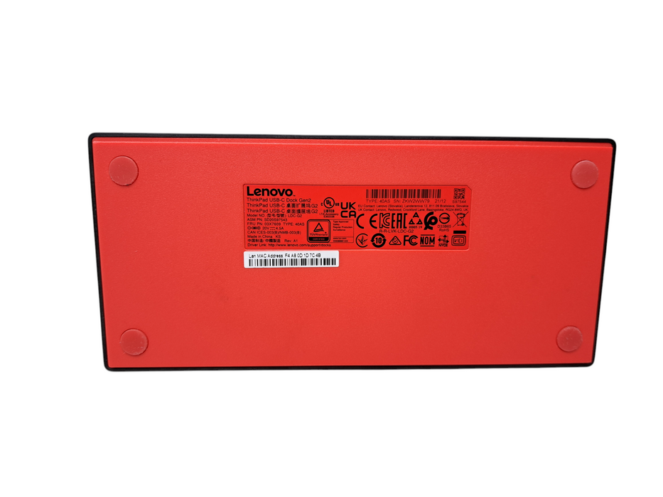 Lenovo ThinkPad USB-C Dock Gen 2 LDC-G2 40AS W/ Power Adapter