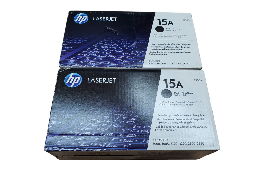 Lot 2x HP LaserJet Print Cartridge 15A Black C7115A | New