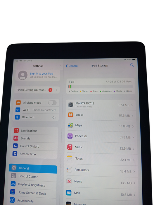 Apple iPad Pro 9.7" - 128GB - Space Gray [A1673]