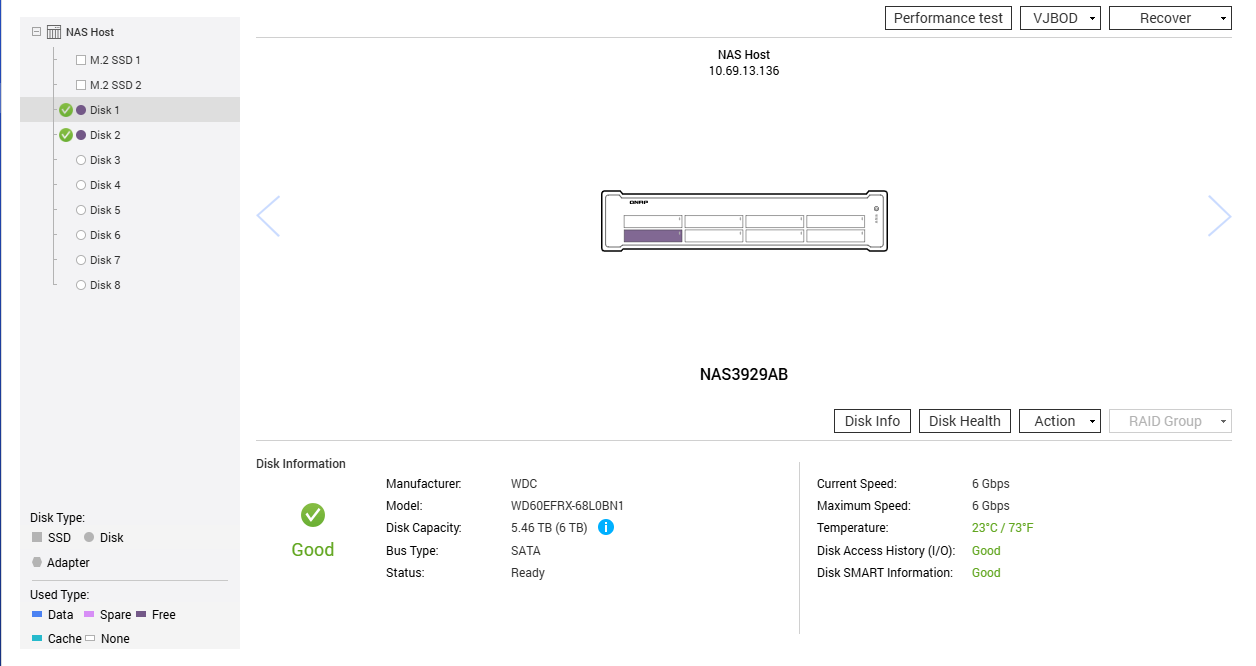QNAP TS-873U-RP 8-Bays NAS 8GB RAM w/ 2x 6TB HDDs & 8x HDD Caddies
