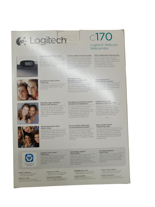 Logitech C170 Webcam 5MP USB 2.0 Video, Skype, Zoom Sealed