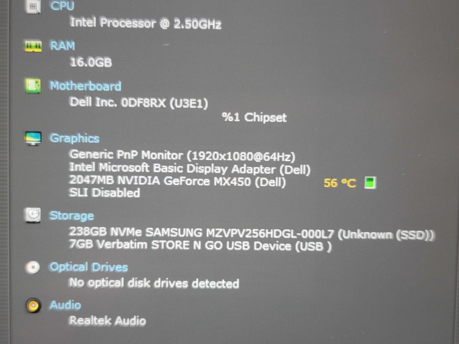 Dell Latitude 5421 i7-11850H 16GB DDR4 MX450 256GB NVMe β Lap200