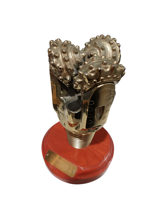 Decoration 8" Gold Colour Plated Oil Rig 3 Head Bit  =