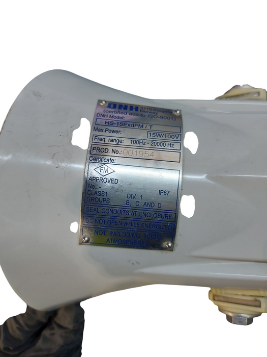 LOT of 5x DNH HS-15EXDFM/T 15W ALUMINUM EXPLOSION PROOF LOUDSPEAKER HORN-  Q