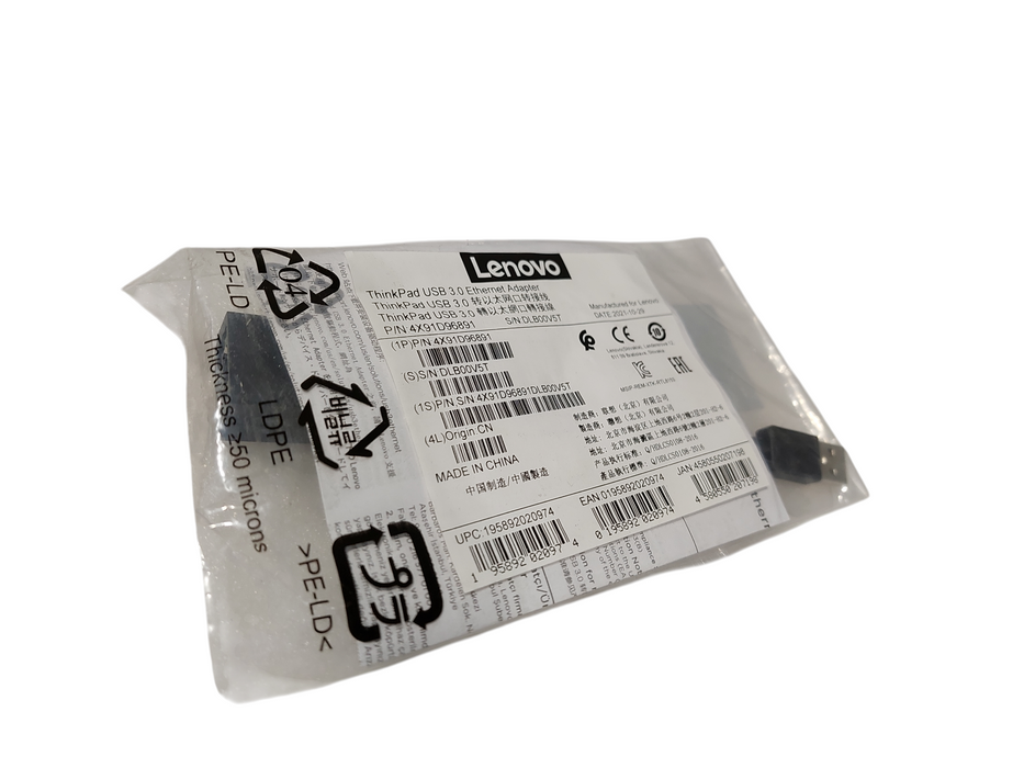 Lenovo ThinkPad USB 3.0 Ethernet Adapter PN: 4X91D96891  Q=