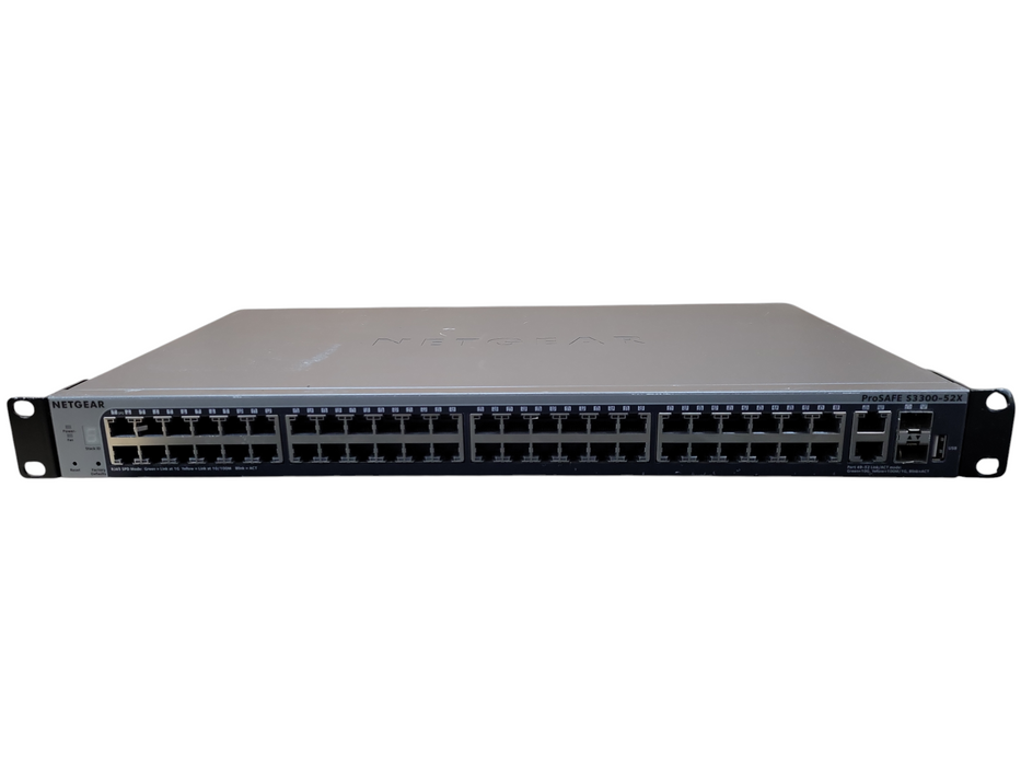 Netgear ProSAFE GS752TX S3300-52X-POE 48P Gigabit 2 T/SFP 10G Network Switch !