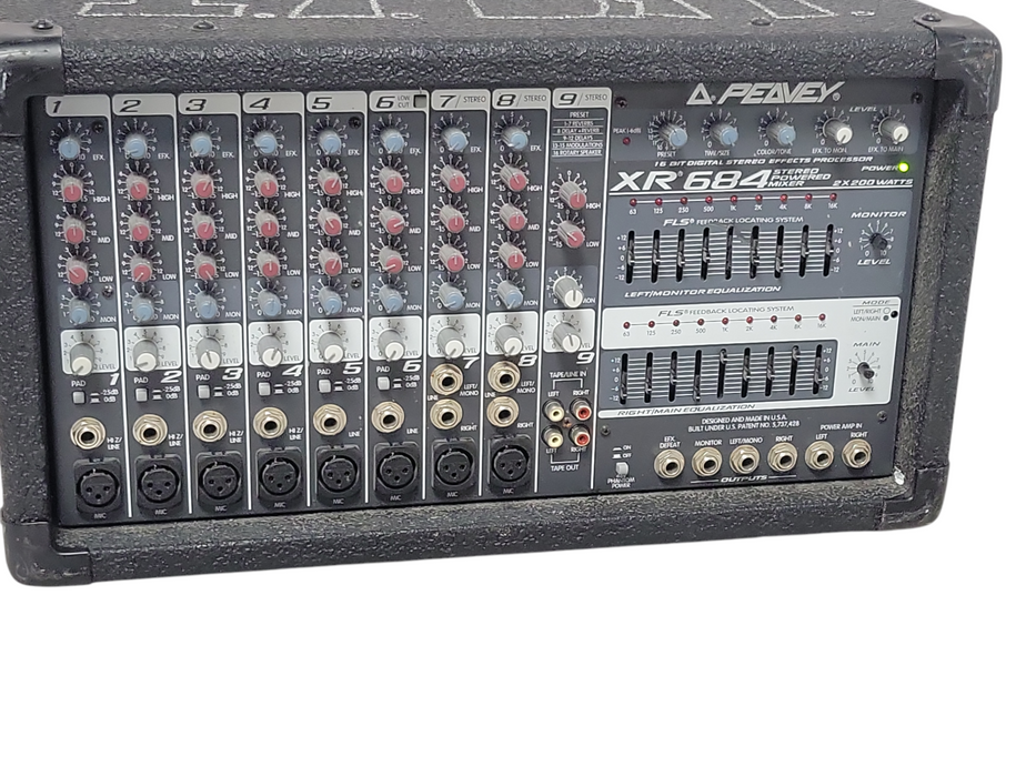 Peavy XR684 Stereo powered Mixer 2x200 Watts, READ _