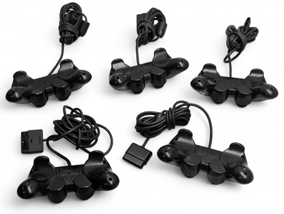 Lot of 5x PlayStation Controllers PS2 SCPH-10010 Please READ   -