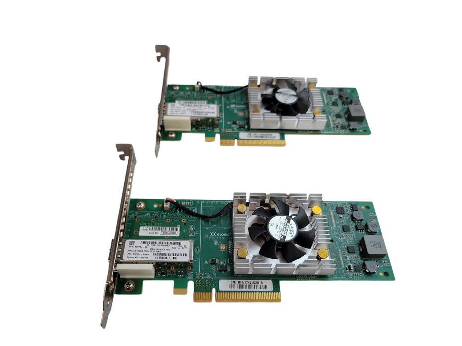 Lot of 2x - HP 699764-001 SN1000Q 16GB SINGLE PORT PCI-E FIBRE HBA %