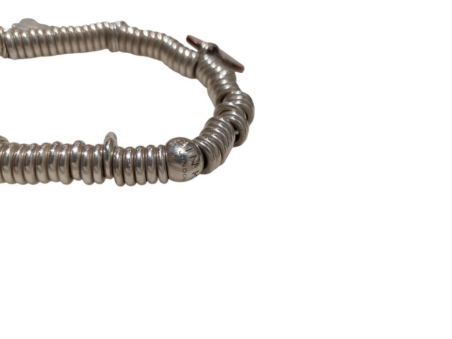S925 Sterling Silver LINKS of London Charm Bracelet Weight of 55grams  =