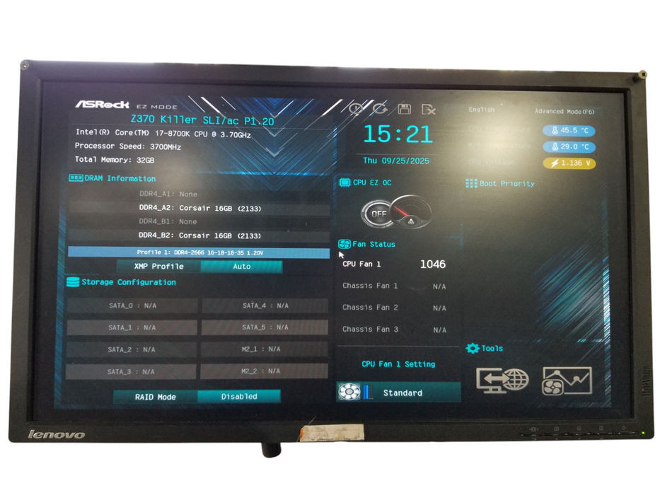 Custom Desktop PC Core i7-8700K 3.70GHz, 32GB DDR4, 256GB SSD, 550W