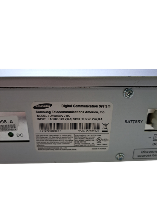 Samsung OfficeServ 7100 Chassis w/ 1x MP10a & 2x UNI Modules *READ* )