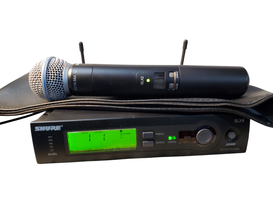 SHURE SLX4 Receiver Shure SM58 SLX2 Wireless Handheld Microphone