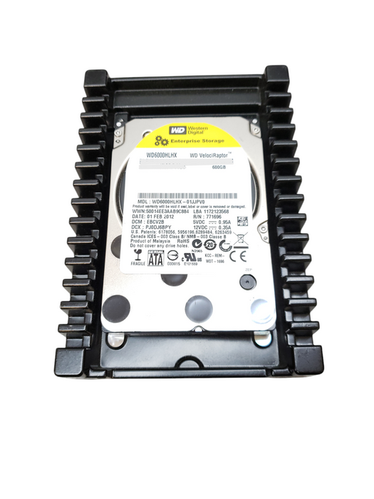 600GB SATA 2.5" 15mm WD VelociRaptor Desktop / Server HDD w Caddy Q+