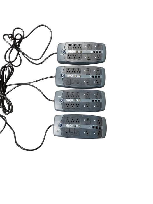 Lot 4x - Tripp Lite 10-Outlet Surge Protector TLP1008TELTV 125V, 15A, 60Hz
