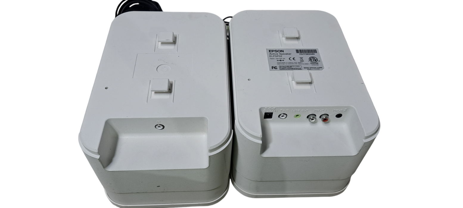 Pair of Epson ELPSP02 Active Speaker  White