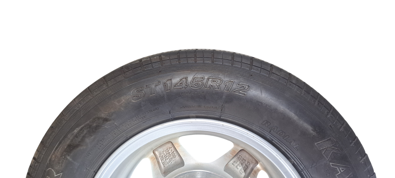 Loadstar Karrier ST145R12 Trailer 12x4 5-spoke wheel 5x4.5 Bolt pattern Tire Q