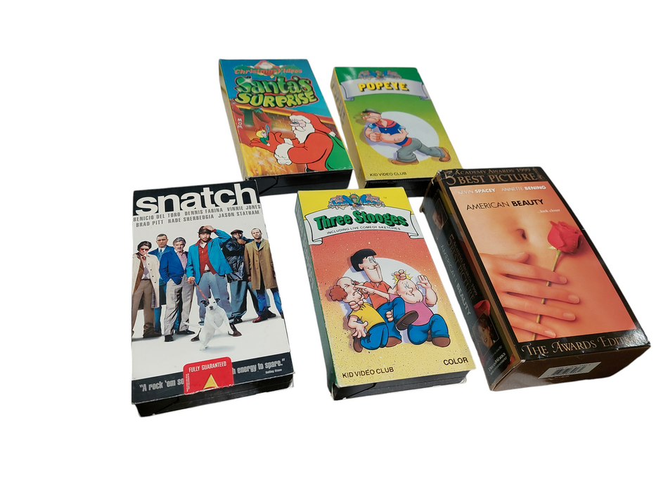 Bundle of 5 VHS movies  =