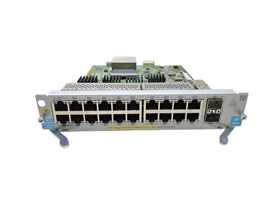 HP J9536A 20-Port Gig-T PoE+ w/ 2-Port 10GbE SFP+ v2 zl Switch Module