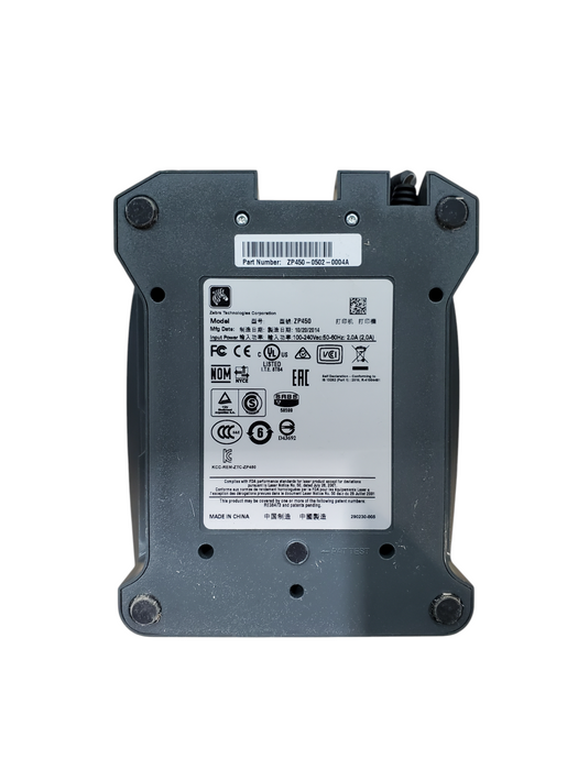 Zebra ZP 450 ctp Thermal Label Printer w/ Power Base | ZP450-0502-0004A