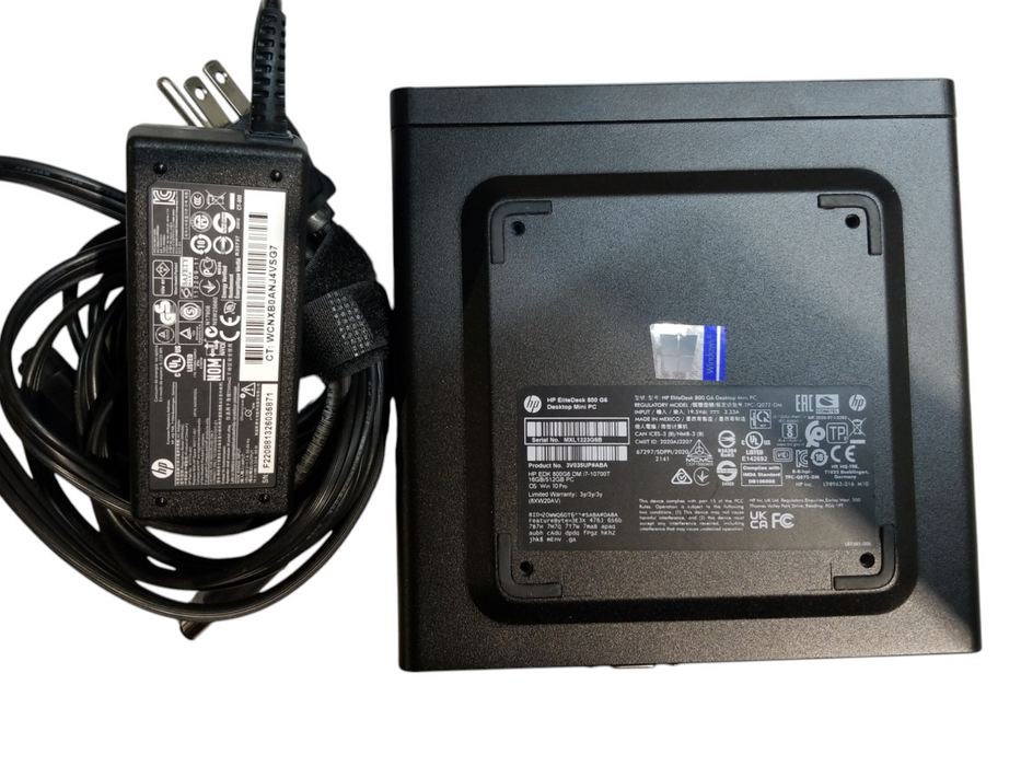 HP EliteDesk 800 G6 USFF, i7-10700T CPU 2.00GHz 16GB RAM - 250GB NVMe w/ AC