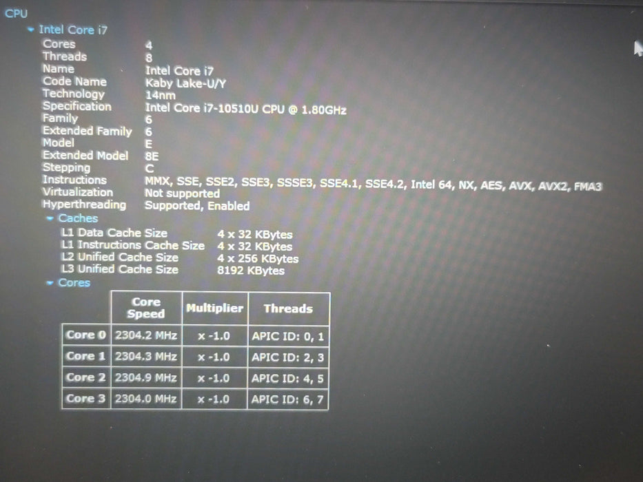 Lenovo ThinkPad X1 Carbon Gen 8 i7-10510U 16GB DDR4 256GB NVMe READ β Lap200