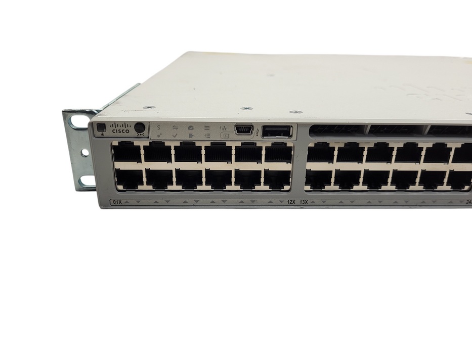 Cisco C9300-48P-E Managed 48 port PoE+ Switch, C9300-NM-8X, 2x PSU 715 $